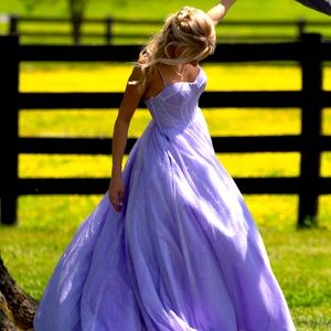 Sherri Hill lilac prom gown dress w/tags size 00 #54961 stunning corset top